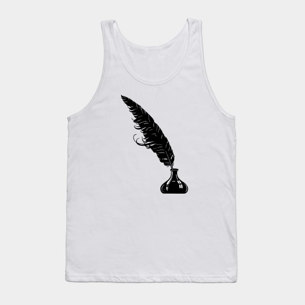 Quill Pen (Writing) Tank Top by The Writers Society